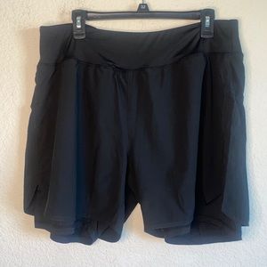 Athletic running black 4xL shorts under shorts zipper pocket gym work new tbypom